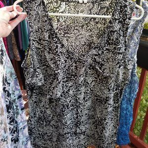 XL Willow Bay Tank top with some frills across the chest.